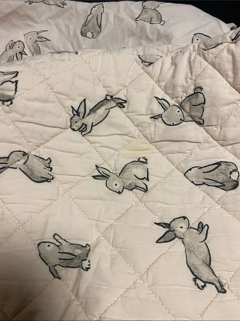 Crate&Barrel Light Pink Bunny crib sheet set and changing pad cover